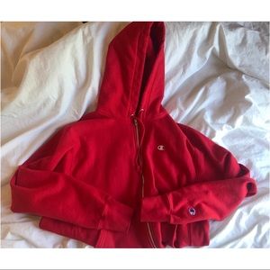 Champion Red Sweatshirt/Hoodie